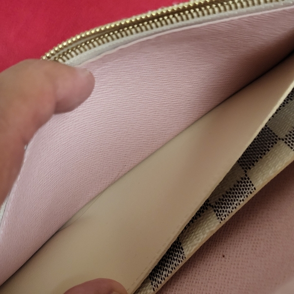 Authentic Louis Vuitton Emilie Wallet Damier Azur with pink.. - Picture 9 of 14